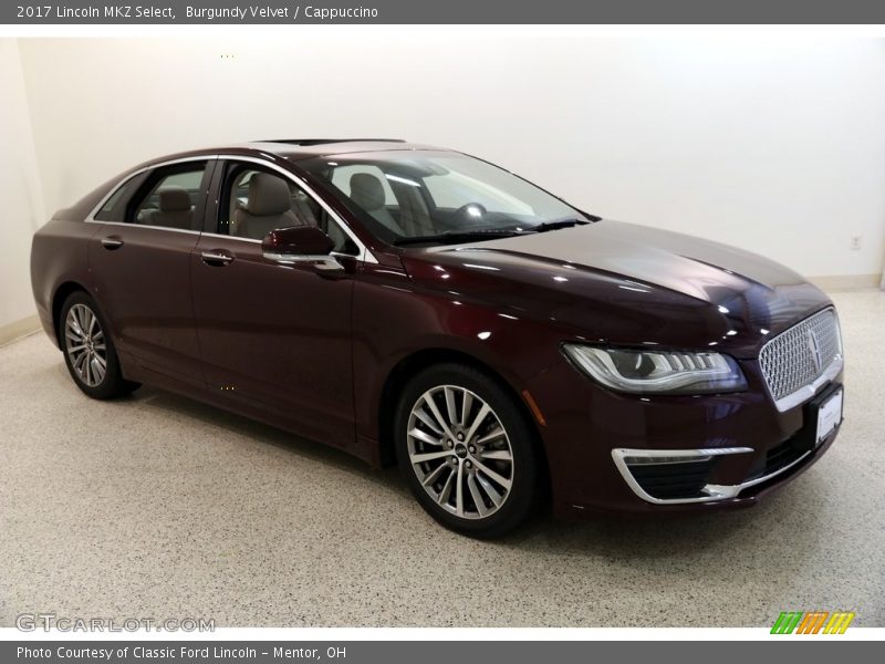 Burgundy Velvet / Cappuccino 2017 Lincoln MKZ Select