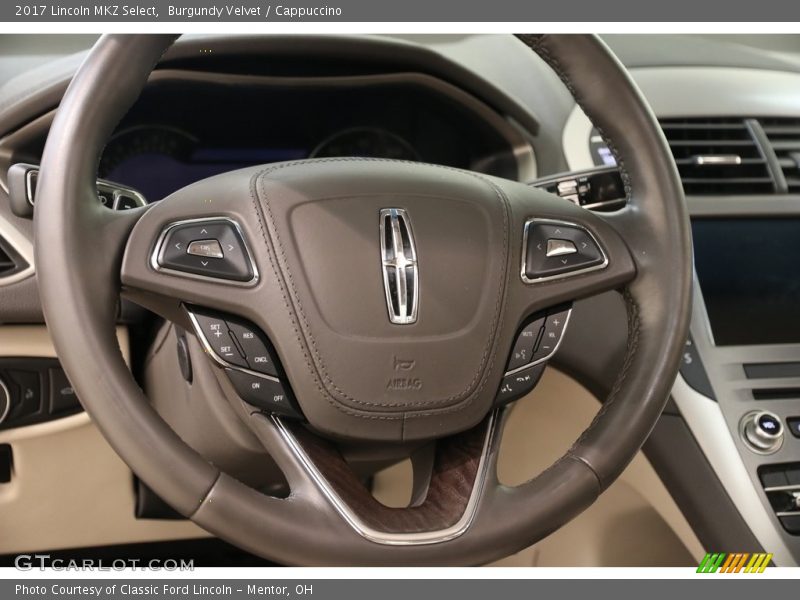 Burgundy Velvet / Cappuccino 2017 Lincoln MKZ Select