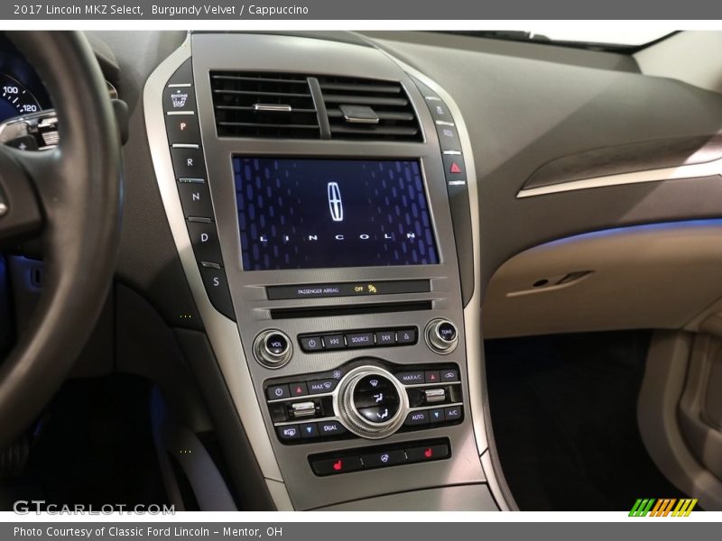 Burgundy Velvet / Cappuccino 2017 Lincoln MKZ Select
