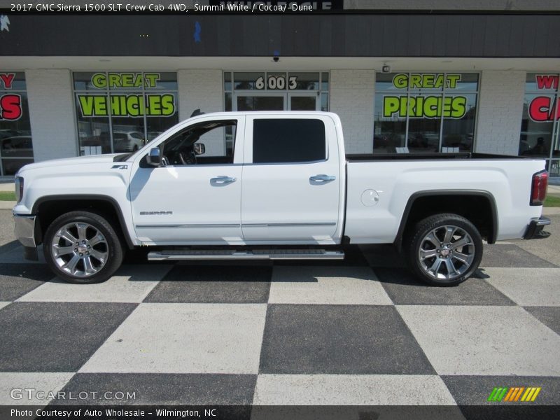 Summit White / Cocoa/­Dune 2017 GMC Sierra 1500 SLT Crew Cab 4WD