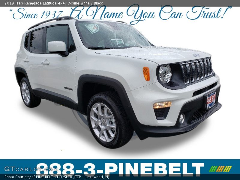 Alpine White / Black 2019 Jeep Renegade Latitude 4x4