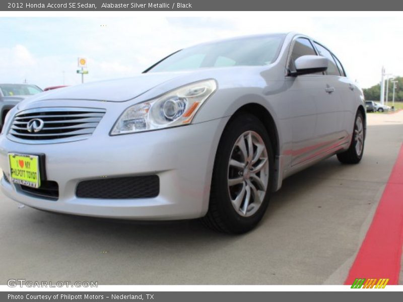 Alabaster Silver Metallic / Black 2012 Honda Accord SE Sedan