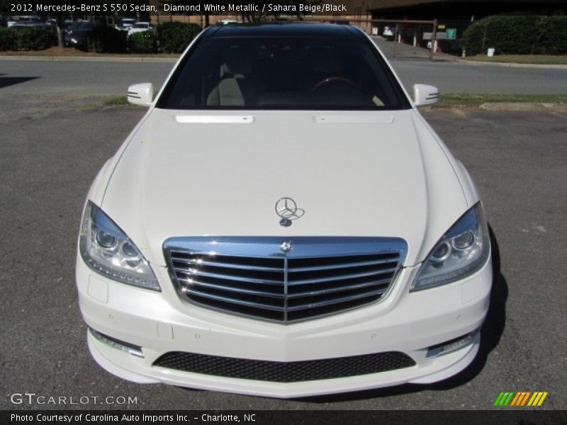 Diamond White Metallic / Sahara Beige/Black 2012 Mercedes-Benz S 550 Sedan