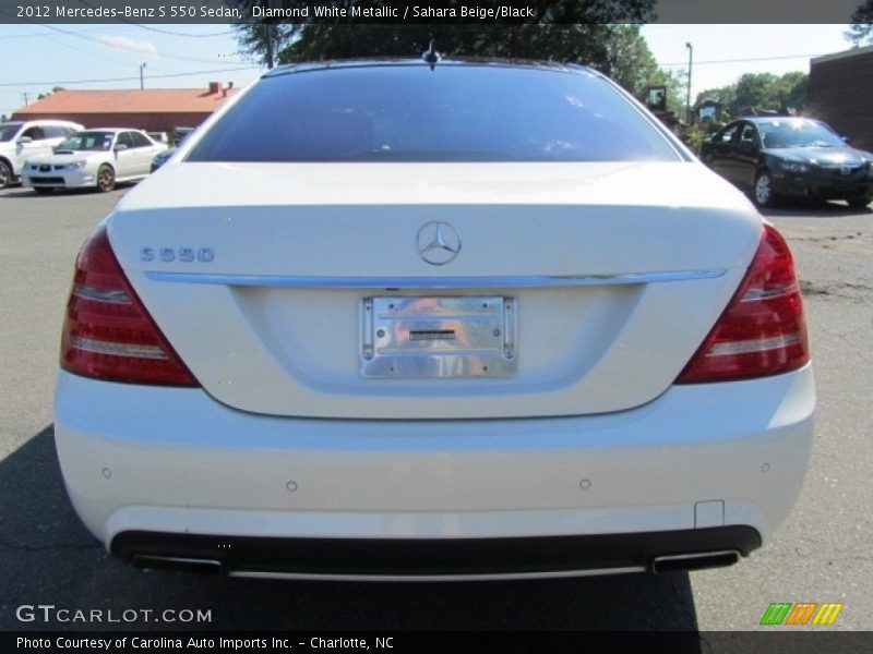 Diamond White Metallic / Sahara Beige/Black 2012 Mercedes-Benz S 550 Sedan