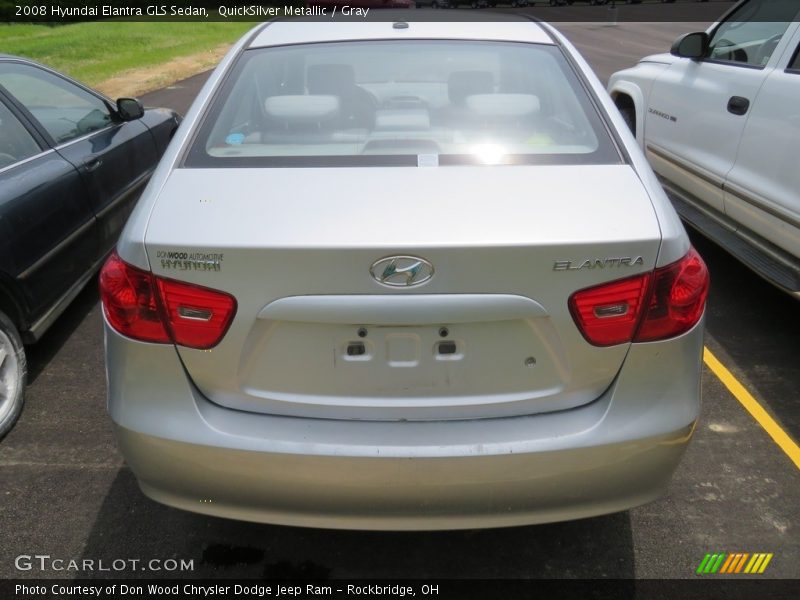 QuickSilver Metallic / Gray 2008 Hyundai Elantra GLS Sedan