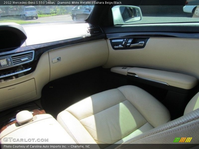Diamond White Metallic / Sahara Beige/Black 2012 Mercedes-Benz S 550 Sedan