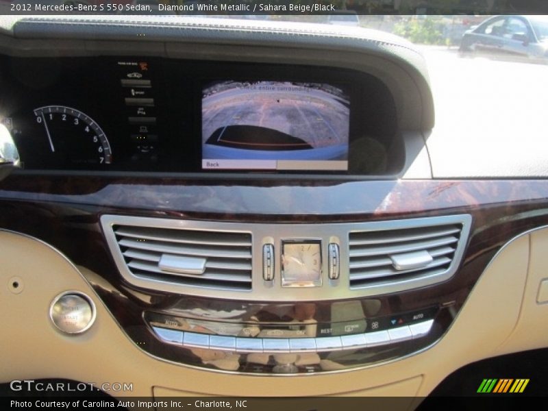 Diamond White Metallic / Sahara Beige/Black 2012 Mercedes-Benz S 550 Sedan