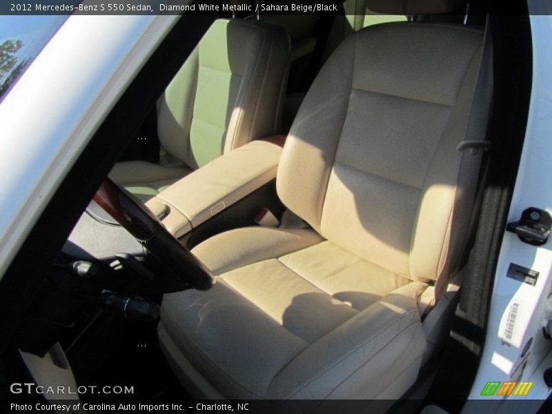 Diamond White Metallic / Sahara Beige/Black 2012 Mercedes-Benz S 550 Sedan
