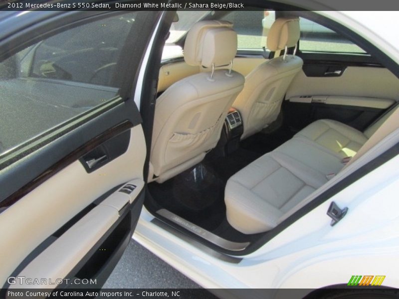 Diamond White Metallic / Sahara Beige/Black 2012 Mercedes-Benz S 550 Sedan