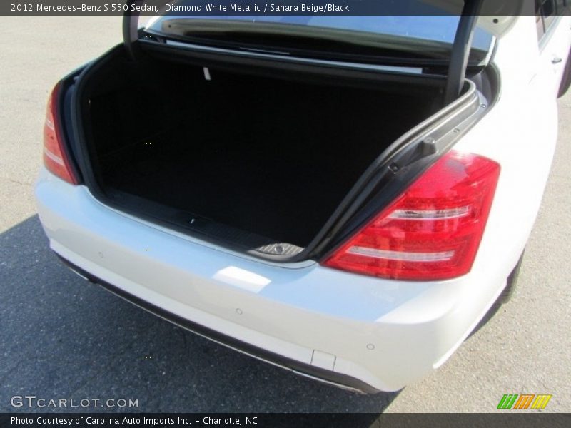 Diamond White Metallic / Sahara Beige/Black 2012 Mercedes-Benz S 550 Sedan