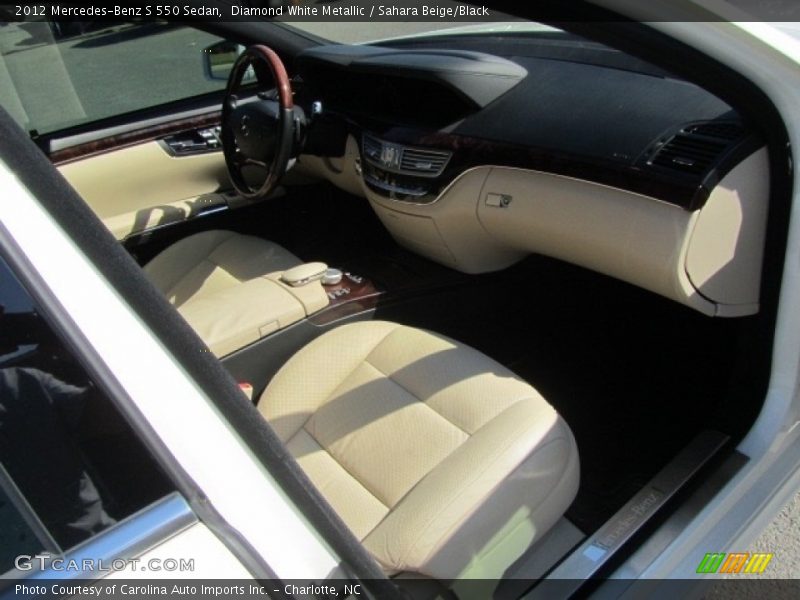 Diamond White Metallic / Sahara Beige/Black 2012 Mercedes-Benz S 550 Sedan