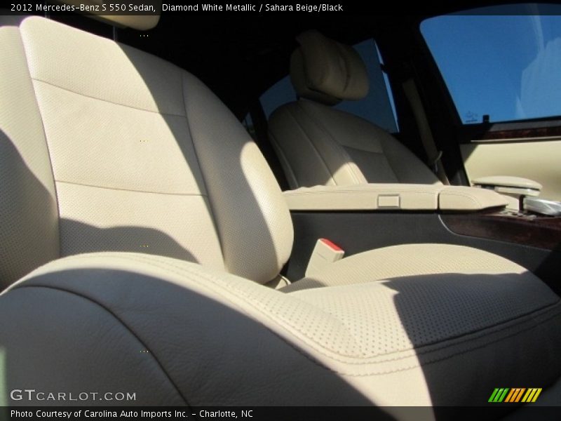 Diamond White Metallic / Sahara Beige/Black 2012 Mercedes-Benz S 550 Sedan