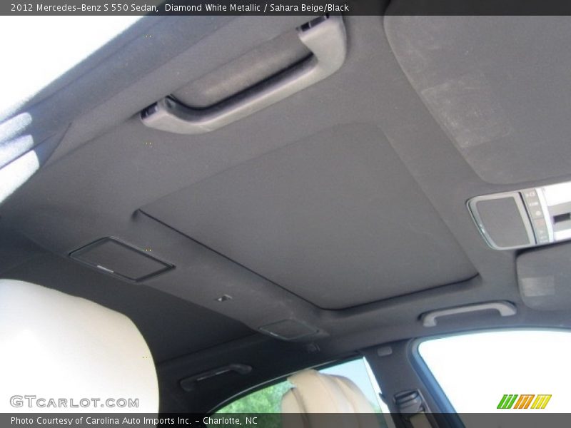 Diamond White Metallic / Sahara Beige/Black 2012 Mercedes-Benz S 550 Sedan