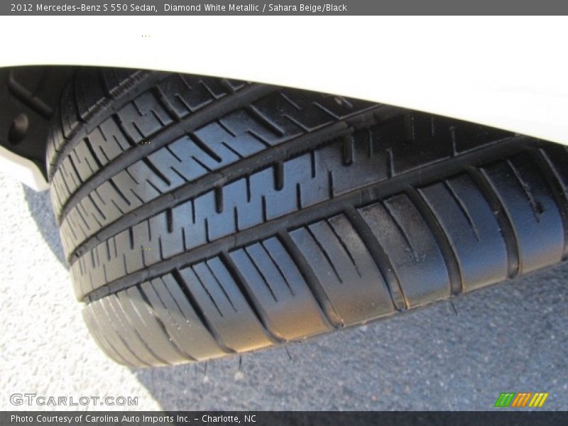 Diamond White Metallic / Sahara Beige/Black 2012 Mercedes-Benz S 550 Sedan
