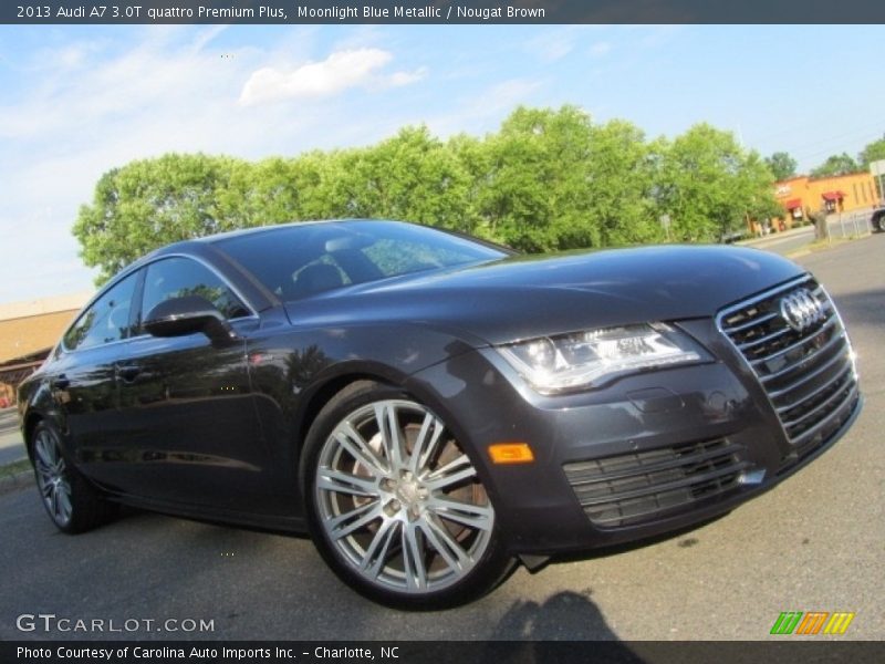 Moonlight Blue Metallic / Nougat Brown 2013 Audi A7 3.0T quattro Premium Plus