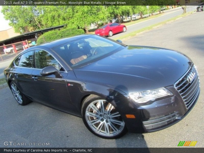Moonlight Blue Metallic / Nougat Brown 2013 Audi A7 3.0T quattro Premium Plus