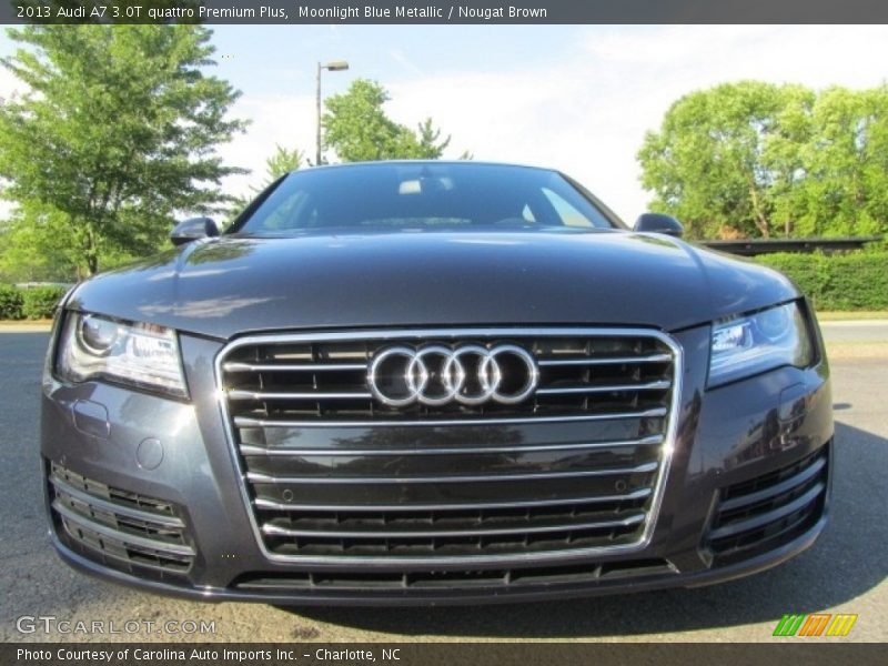 Moonlight Blue Metallic / Nougat Brown 2013 Audi A7 3.0T quattro Premium Plus