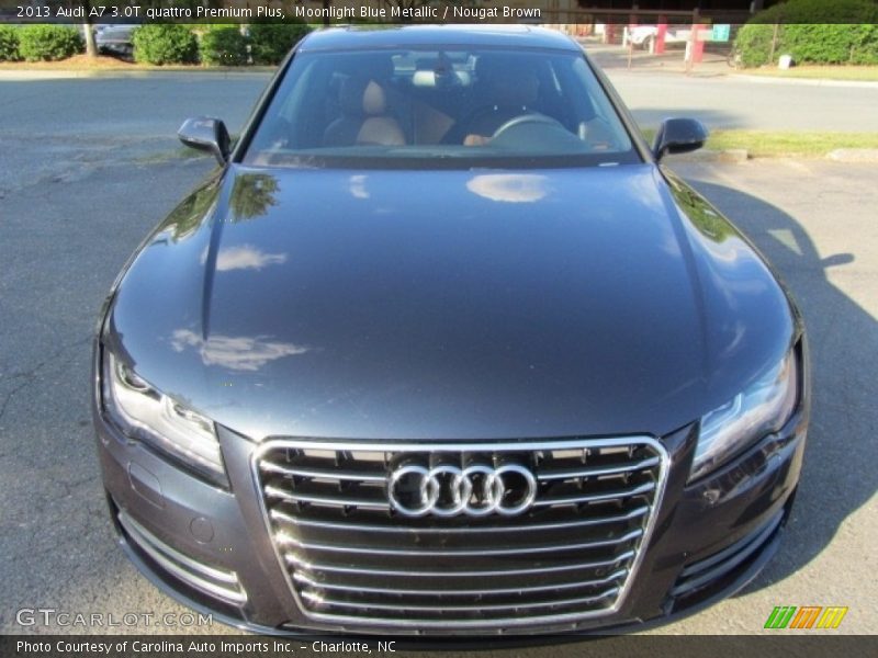 Moonlight Blue Metallic / Nougat Brown 2013 Audi A7 3.0T quattro Premium Plus