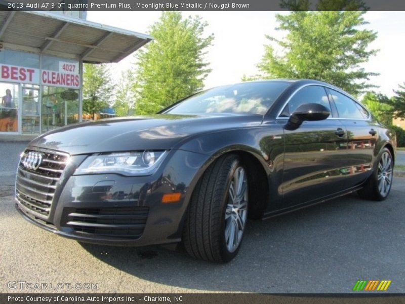 Moonlight Blue Metallic / Nougat Brown 2013 Audi A7 3.0T quattro Premium Plus