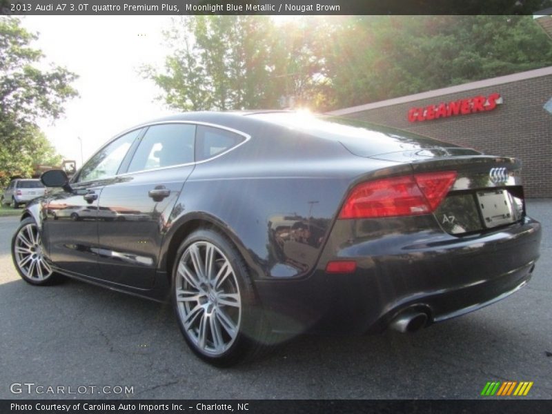 Moonlight Blue Metallic / Nougat Brown 2013 Audi A7 3.0T quattro Premium Plus