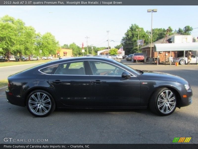 Moonlight Blue Metallic / Nougat Brown 2013 Audi A7 3.0T quattro Premium Plus