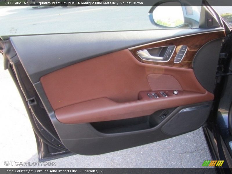 Moonlight Blue Metallic / Nougat Brown 2013 Audi A7 3.0T quattro Premium Plus