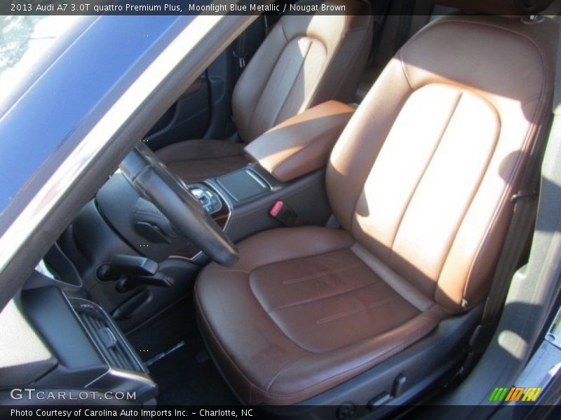 Moonlight Blue Metallic / Nougat Brown 2013 Audi A7 3.0T quattro Premium Plus