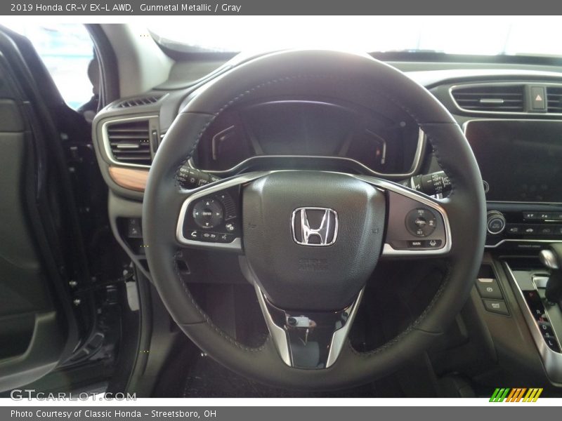 Gunmetal Metallic / Gray 2019 Honda CR-V EX-L AWD
