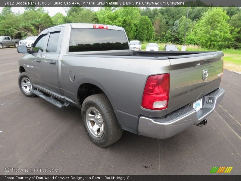 Mineral Gray Metallic / Dark Slate Gray/Medium Graystone 2012 Dodge Ram 1500 ST Quad Cab 4x4