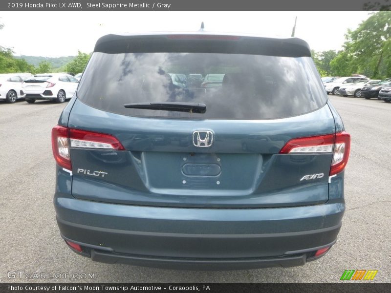 Steel Sapphire Metallic / Gray 2019 Honda Pilot LX AWD