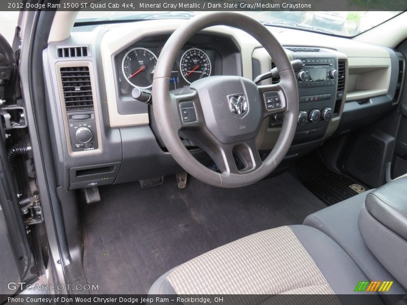 Mineral Gray Metallic / Dark Slate Gray/Medium Graystone 2012 Dodge Ram 1500 ST Quad Cab 4x4