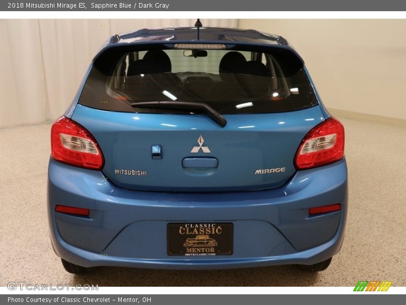 Sapphire Blue / Dark Gray 2018 Mitsubishi Mirage ES