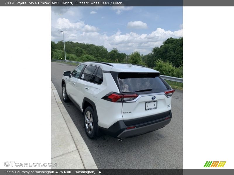 Blizzard White Pearl / Black 2019 Toyota RAV4 Limited AWD Hybrid