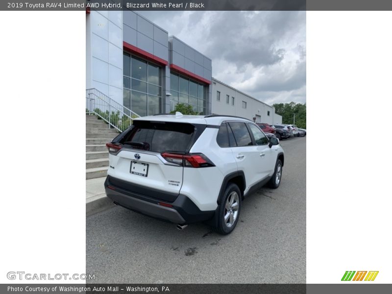 Blizzard White Pearl / Black 2019 Toyota RAV4 Limited AWD Hybrid