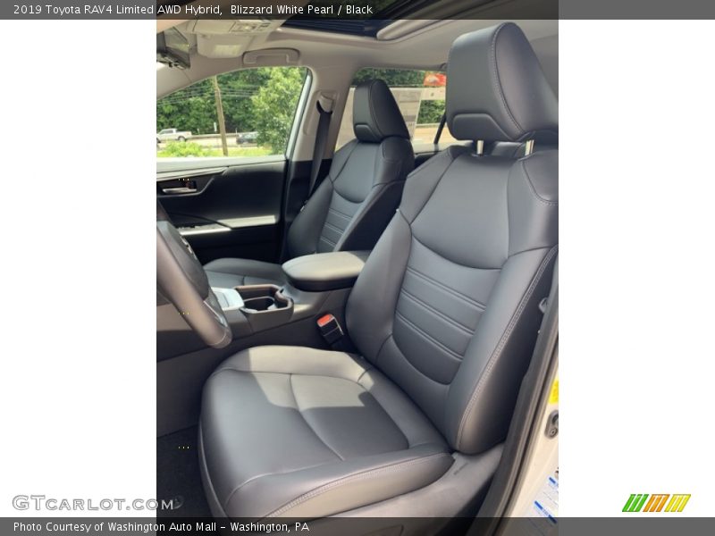 Blizzard White Pearl / Black 2019 Toyota RAV4 Limited AWD Hybrid