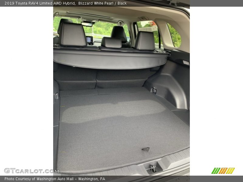 Blizzard White Pearl / Black 2019 Toyota RAV4 Limited AWD Hybrid