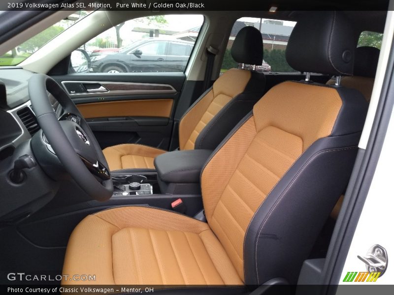 Pure White / Golden Oak/Black 2019 Volkswagen Atlas SEL 4Motion