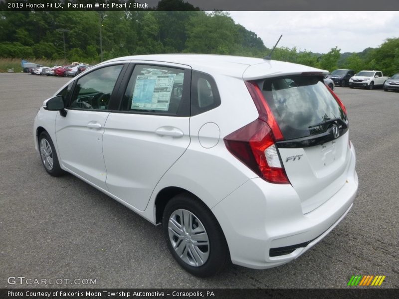 Platinum White Pearl / Black 2019 Honda Fit LX