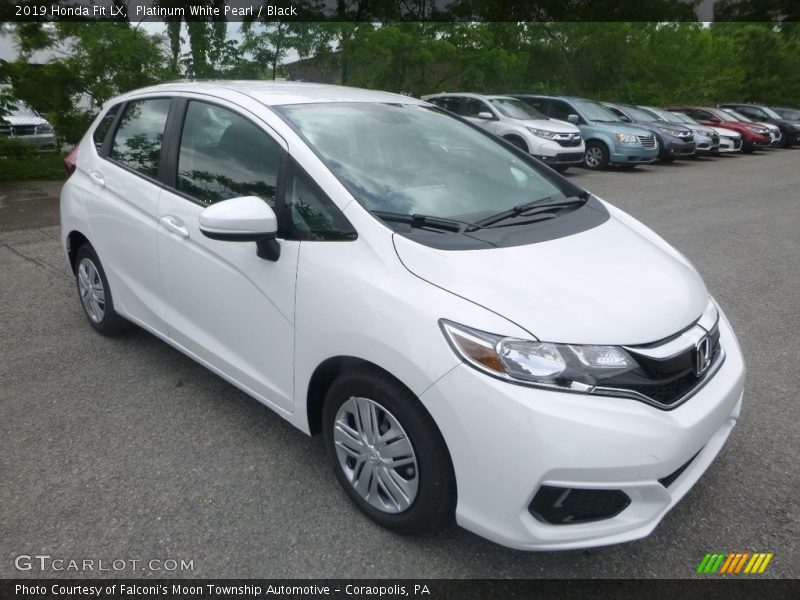 Platinum White Pearl / Black 2019 Honda Fit LX