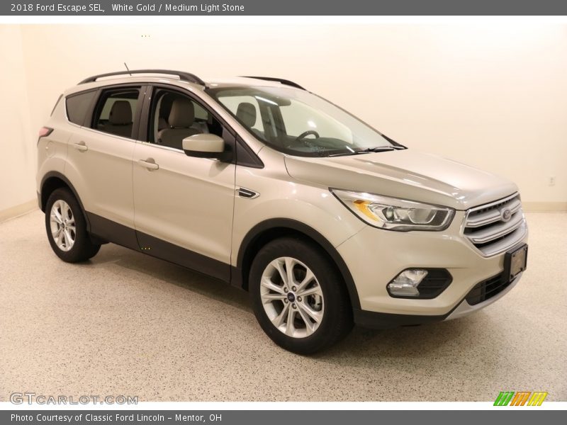 White Gold / Medium Light Stone 2018 Ford Escape SEL