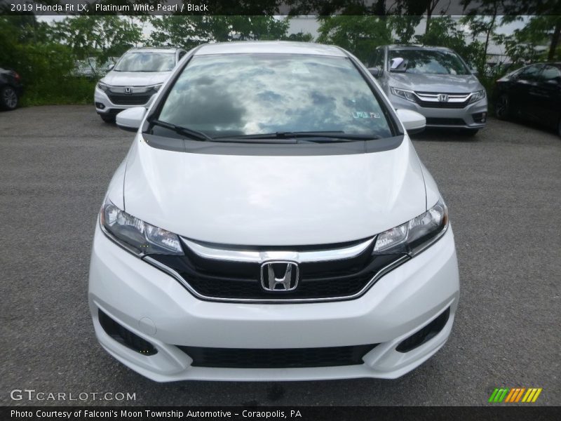 Platinum White Pearl / Black 2019 Honda Fit LX