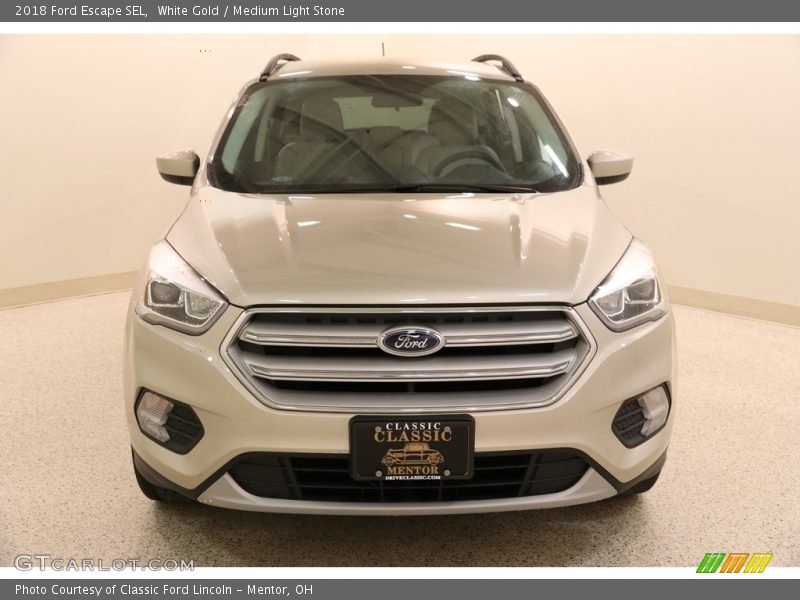 White Gold / Medium Light Stone 2018 Ford Escape SEL