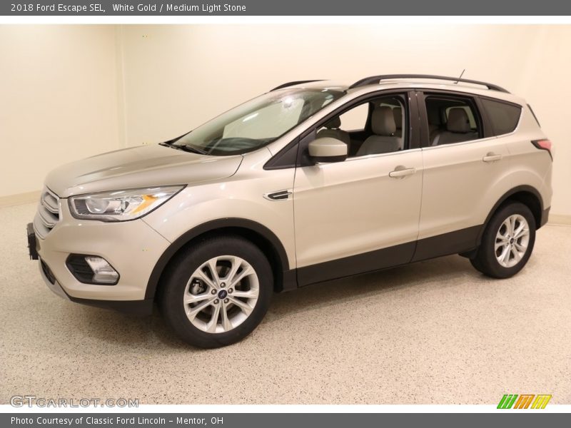 White Gold / Medium Light Stone 2018 Ford Escape SEL
