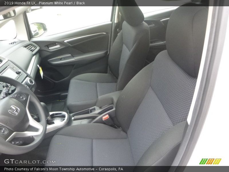Platinum White Pearl / Black 2019 Honda Fit LX