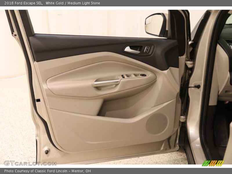 White Gold / Medium Light Stone 2018 Ford Escape SEL