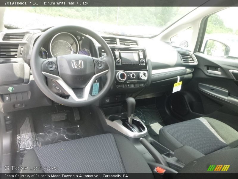 Platinum White Pearl / Black 2019 Honda Fit LX