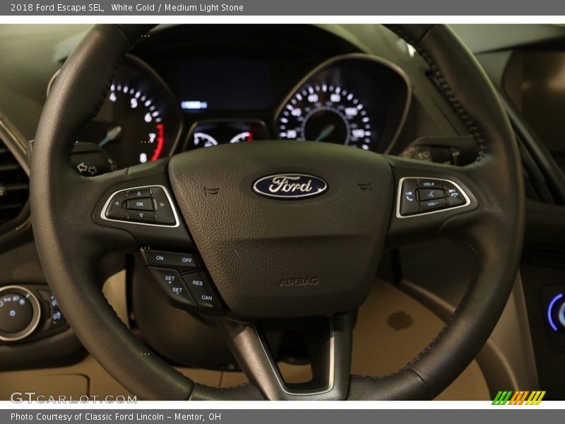 White Gold / Medium Light Stone 2018 Ford Escape SEL