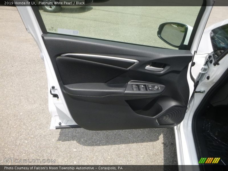 Platinum White Pearl / Black 2019 Honda Fit LX