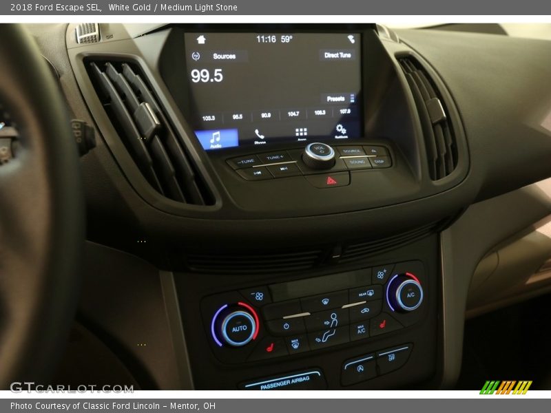 White Gold / Medium Light Stone 2018 Ford Escape SEL