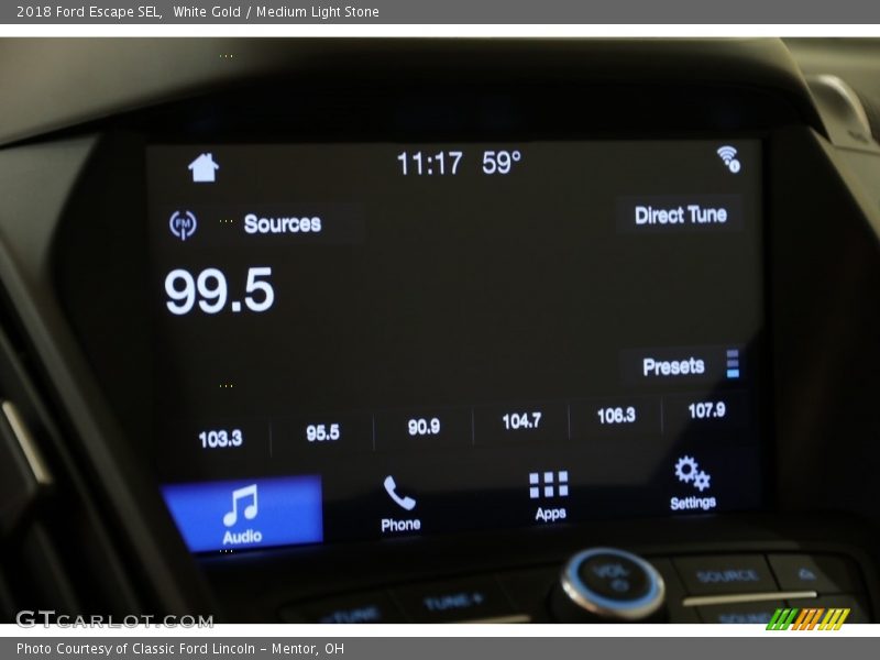 White Gold / Medium Light Stone 2018 Ford Escape SEL